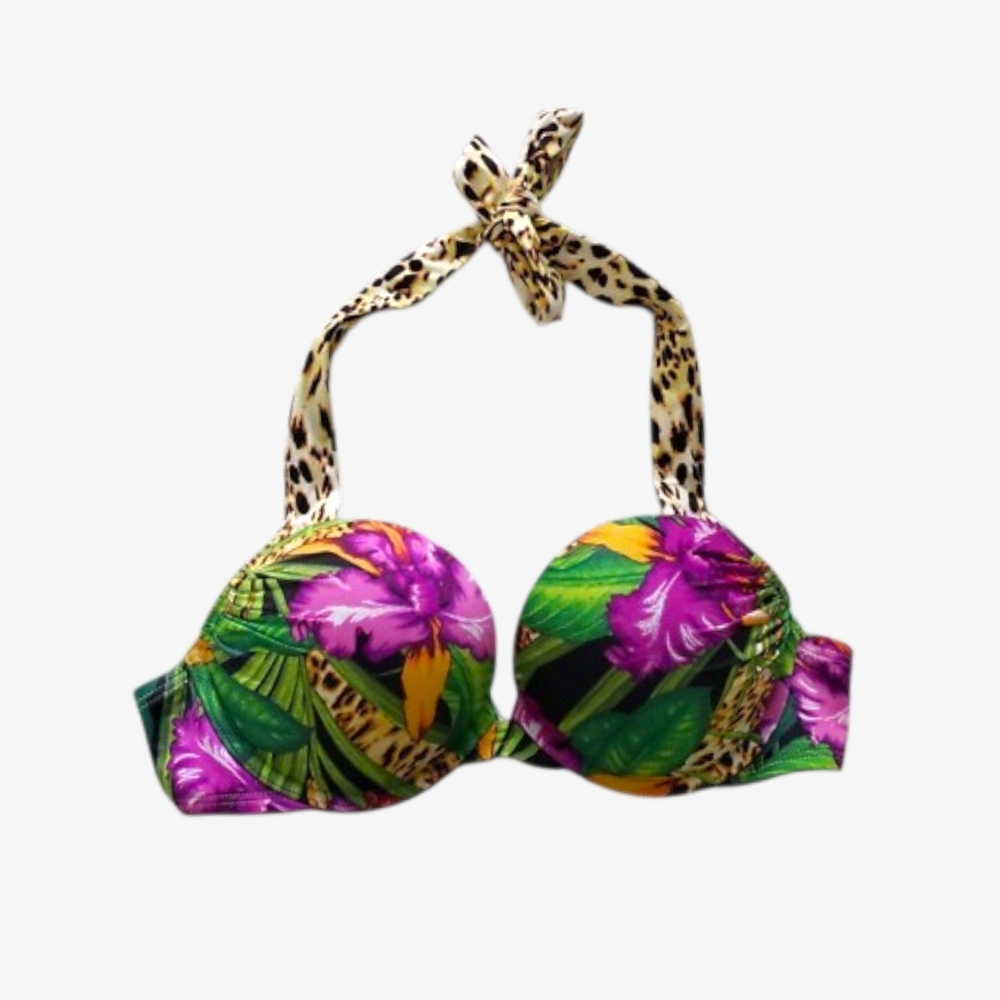 VS Bombshell Tropical Print Halter Bikini Top!